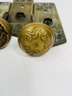3 Antique Vintage Victorian Style Solid   Hollow Ornate Door Knobs   5 Plates