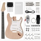 Diy St   style Electric Guitar Kit  Mahogany Body  Maple Neck  6 String  Pre   wired