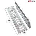 72  x15   6ft Aluminum Trailer Ramps 6000lbs Car Trailer Truck Hook End 2 Ramps