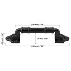 4 Pack Black Antique Barn Door Handle 7 Point 8 Inch Gate Pull Handles