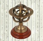 Vintage Brass Armillary Sphere Zodiac Globe For Nautical Decor