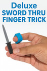 1 Deluxe Sword Through Finger Ring Kid Close Up Toy Magic Trick Joke Knife Gag