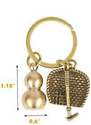 Brass Wu Lou Keychains Chinese Gourd Feng Shui Hu Lu Pendant Key      good Luck 2pcs