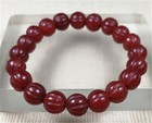 10mm 100  Natural Ancient Carving Ice Red Agate Jadeite Jade Beads Bracelet 7 