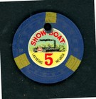 Stunning  5 00 Showboat  Las Vegas  Nevada Casino Chip