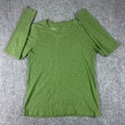 J crew Girlfriend Tee Shirt Medium Green Long Sleeve Cotton Casual Top Women s