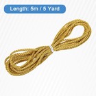 Twisted Cord Trim  5 Yard 4mm 3-ply Twine Braided Rope Thread  Deep Gold