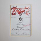 Chateau Mouton Rothschild Framed Wine Label 1995 Antoni Tapies