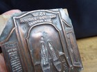 Pair Antique Printing Press Copper Letterpress On Wood  Victorian Lady   Shoes