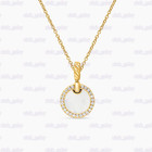 New david yurmanalbion 18k-gold Cerise Pearl Diamond Pendant Necklace 17 