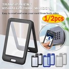1 2 Pack Id Badge Holder With Double-sided Windows Hard Plastic Vertical Black