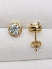 Gold  Silver Plated Stud Earrings With Cubic Zirconia Unisex  Women  Men Gift