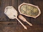 Antique 1920 s Art Deco Pink Celluloid Dresser Or Vanity 3 Piece Set