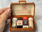 Vtg First Aid Kit Hand Made Mini Leather Suitcase Toronto Canada