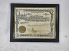 Framed 1917 Aetna Oil Gas Company 50 Shares Stock Certificate Tulsa Oklahoma