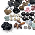 Vtg Antique Button Lot Mixed Variety Sew Craft Junk Journal Plastic Metal Wood