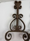 Pair Antique Cast Iron Fireplace Andirons Firedogs Handmade
