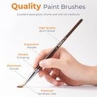 12pcs Artist Paint Brush Set  Craft Paint Brushes For Acrylic Painting  Oil  Wat