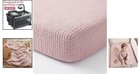 Muslin Pack And Play Sheet 39x27 Breathable Cotton Baby Mattress Cover Pink