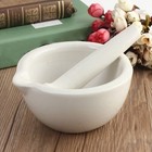 Mini Porcelain Mortar And Pestle Set Herb Grinder Pill Crusher Grinding Bowl