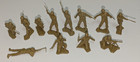 Marx Battleground Usa Combat Soldiers Tan Plastic Vtg 1960s Playset Lot Of 12