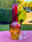 Red Skull 9  Premium Glass Water Pipe Bong Bubbler Hookah