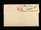 Ny New York 1799 Stampless Clamshell Cancel  free  Very Early Marking  W content