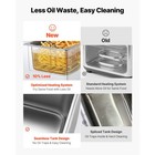 Uimoso Commercial Electric Deep Fryer With Oil Filtration  9 51 Qt