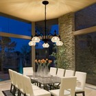 5-light Vintage Black Crystal Chandeliers For Dining Room  Antique Victorian    