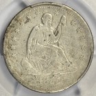 1855-s Seated Liberty Quarter   Pcgs Fine Detail 