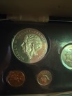 1 1972 Jamaica 7 Coin Proof Set  5 Silver in Case W Coa Etc Large Silver Coin  5