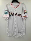 Jordan Yamamoto  20 Miami Marlins Majestic Game Used Jersey Size  46