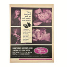 1960 Hollywood Film  portrait In Black  Original Full-color Print Ad Lana Turner