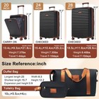 5pc Suitcase Carry On Luggage Sets Spinner Wheels Tsa Lock Usb Port Cup Holder