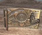 Vintage 1970s Belt Buckle - American Legion - United As Legionnaires Solid Brass