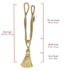 Qstyle Curtain Tiebacks With Tassel Natural Cotton Curtain Rope Holdback 2-pack