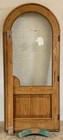 Rustic Solid Oak Lumber Arch Top Door Solid Wood Storybook Architectural Glass