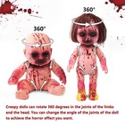 2pcs Halloween Creepy Dolls  10 Inch Bloody Haunted Doll Scary Hanging Zombie   