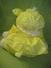 Fisher Price Vintage 1986 Puffalump 15  Yellow Lamb Sheep In Dress  8005 Clean 