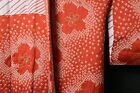 Vintage Japanese Kimono Silk Antique Haori Jacket Robe Dress Shibori bif09 635