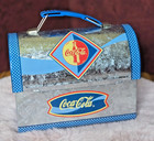 2003 Coca-cola Coke Dome Top Lunchbox Tin Blue Handle Tin Box Company New