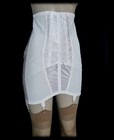 Vintage 60s Hi-waist Open Bottom Girdle Skirt Tight Waist Cincher Garters Xl xxl