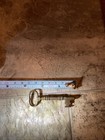 Antique Vintage Brass Or Bronze Metal Victorian Skeleton Key