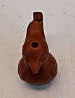 Vtg Clay Ceramic Bird Whistle Ocarina Folk Art Brown Pottery Tested Works Video