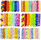 Hawaiian Leis 50 Pcs Hawaii Flower Leis For Tropical Luau Party Decorations