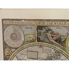 Vintage World Map Reproduction Hammond Original Print Small Flaws Unframed