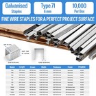 22 Gauge 71 Series 3 8  Crown Wide 1 4  Leg Length Galvanized Staples For Uph   