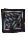 Ermenegildo Zegna Mens Silk Geometric Print Pocket Square Brown Size 12x12 