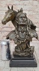 Hot Cast Bronze Sculpture Indian Chief And His Horse Bronze Sculpture Statue Lrg