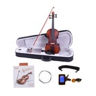 4 4 Full Size Acoustic Violin Set - Strings  Rest  Tuner   Antique Dark Matte